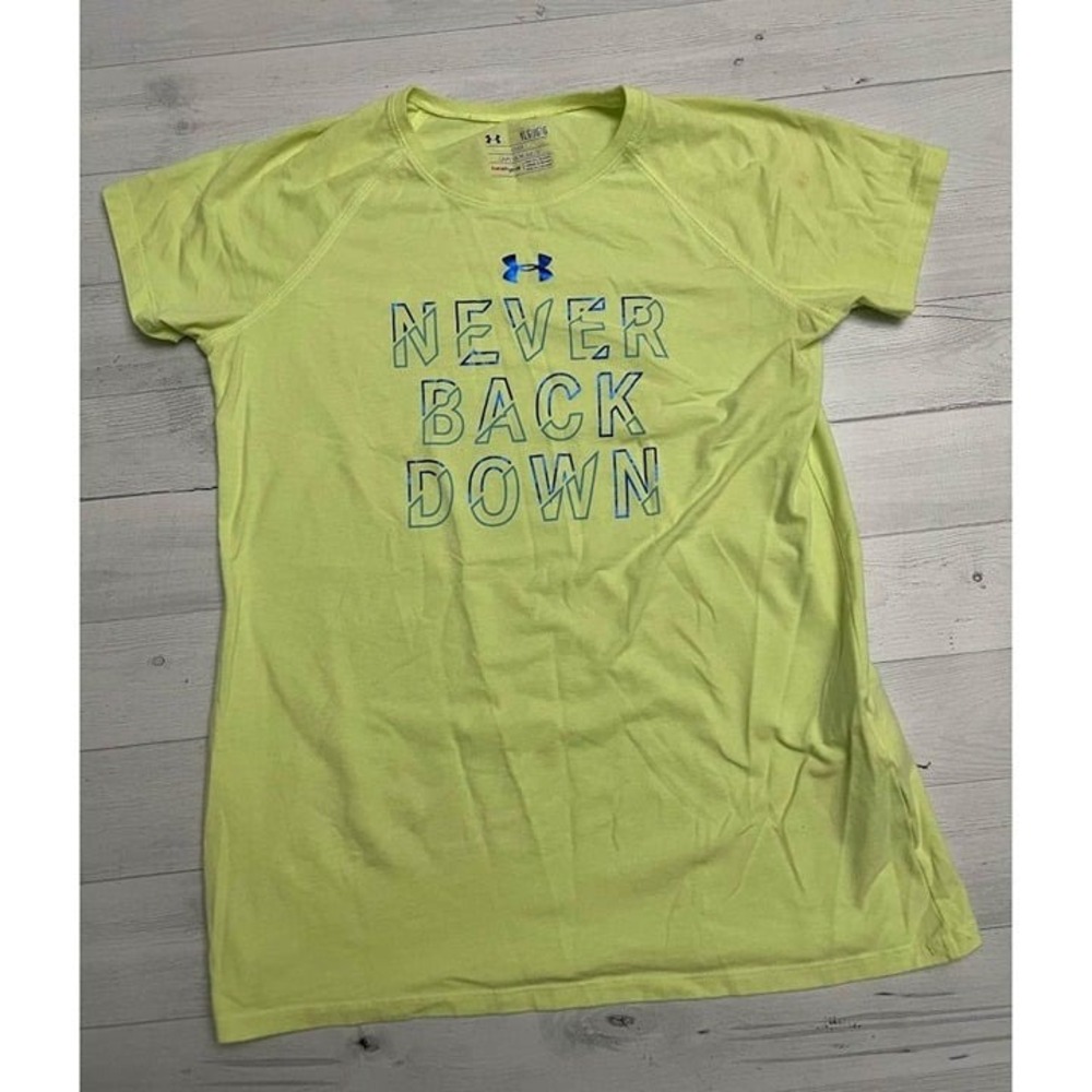 Girls Under‎ Armour yellow Shirt Youth Large